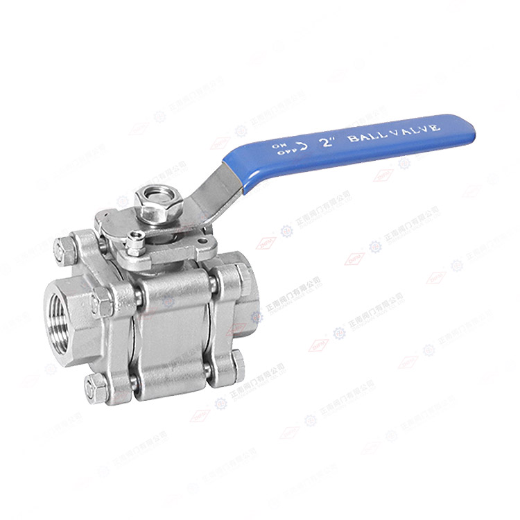 Three piece high-pressure ball valve