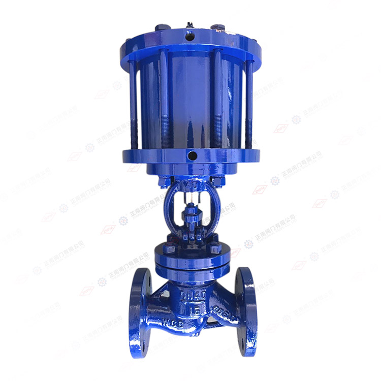 Pneumatic flange globe valve