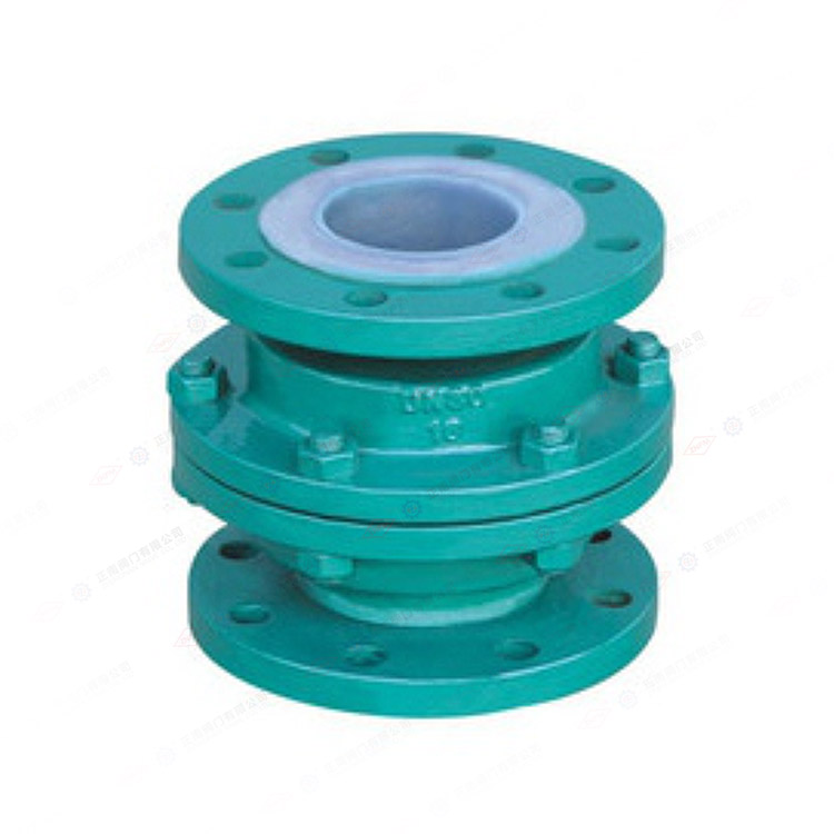 Fluorine lined vertical check valve