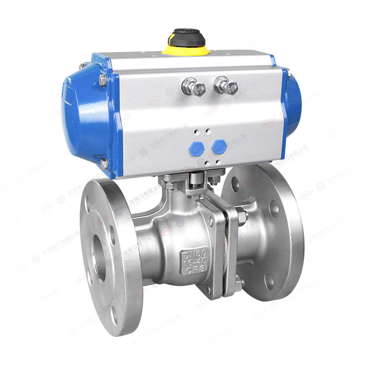 Pneumatic high platform flange ball valve