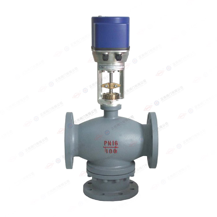 Electric three-way regulating valve