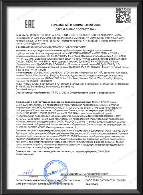 EAC Conformity Declaration
